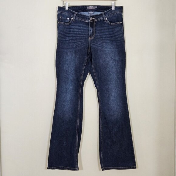 Torrid Jeans Women 12 Tall Blue Mid-Rise Luxe Slim Boot Super Stretch Denim Boho - Picture 1 of 15